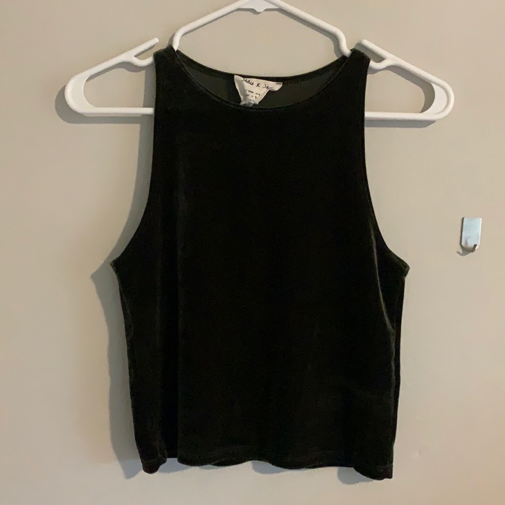 Forest Green Velvet Tank